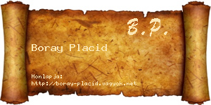 Boray Placid névjegykártya